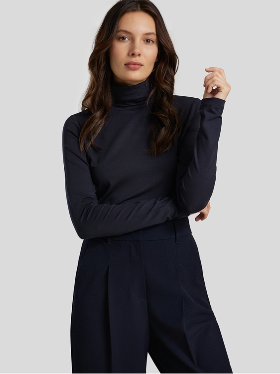 Image sur T-shirt imprimé col montant