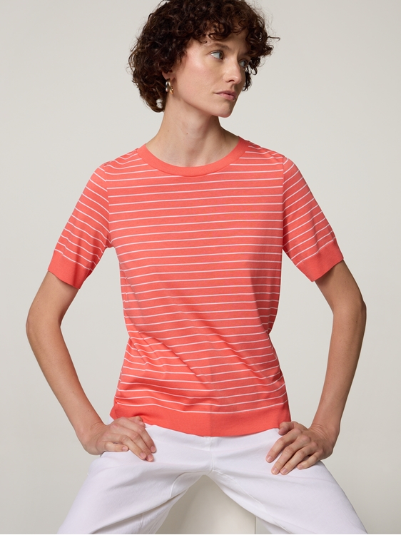 Bild von T-Shirt aus Feinstrick