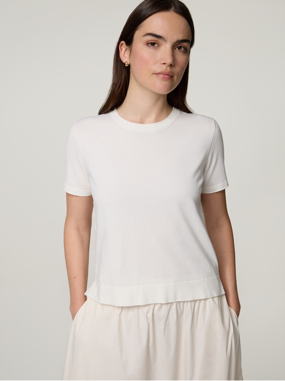 Image sur T-shirt en maille fine