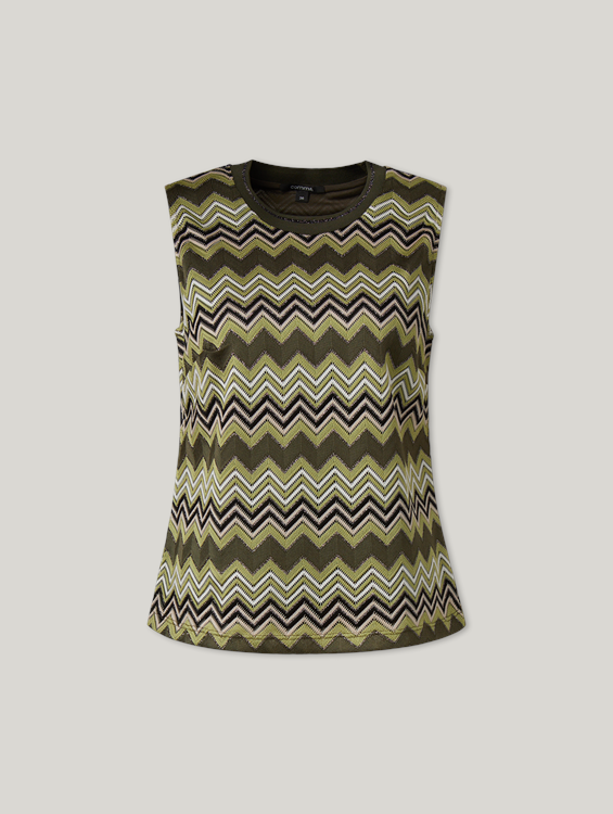 Image sur Top avec motif en zigzag