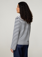 Image sur T-shirt à manches longues rayé