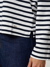 Image sur T-shirt à manches longues rayé