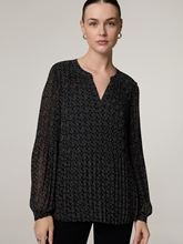 Image sur Blouse plissée en mousseline de soie