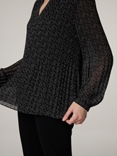 Image sur Blouse plissée en mousseline de soie