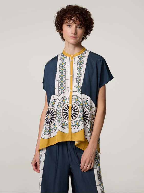 Image sur Blouse avec imprimé