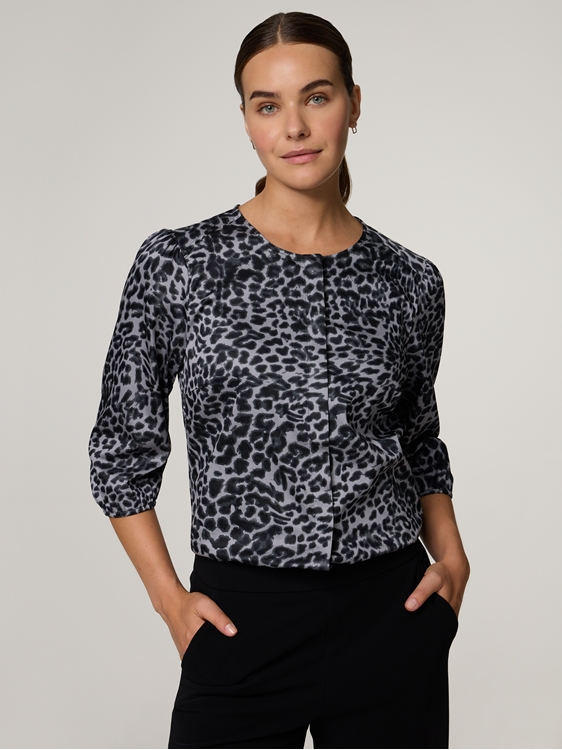 Image sur Blouse en imprimé léopard