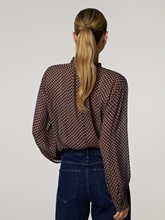 Image sur Blouse à col lavallière imprimée