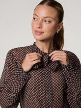 Image sur Blouse à col lavallière imprimée