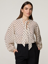 Image sur Chemisier à col lavallière à pois