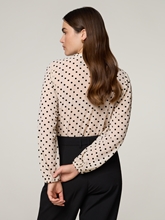 Image sur Chemisier à col lavallière à pois