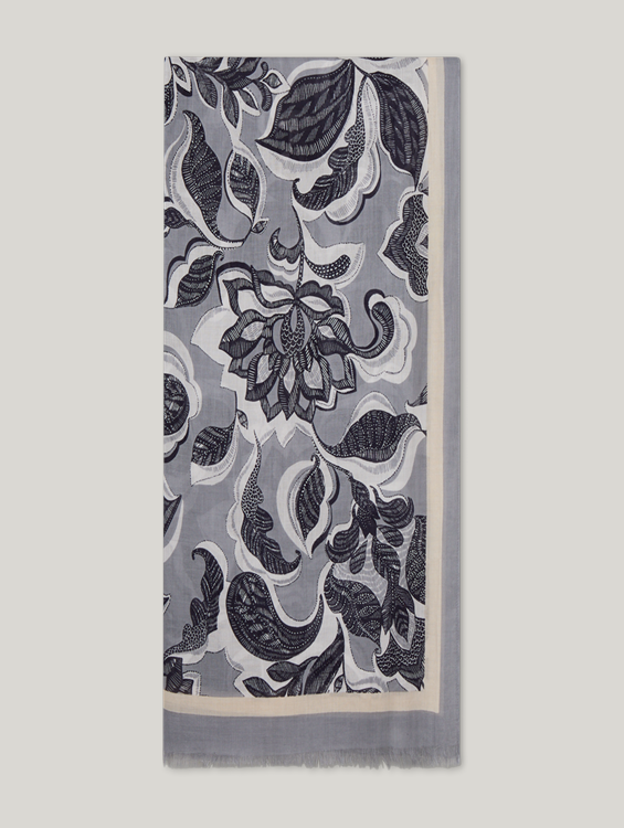 Bild von Schal mit Blumen Print