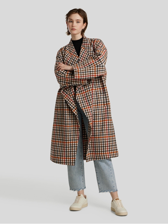 Bild von Mantel mit Karo-Muster