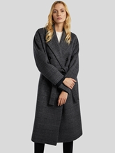 Bild von Mantel kariert mit Gürtel