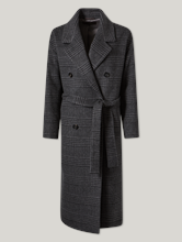 Bild von Mantel kariert mit Gürtel