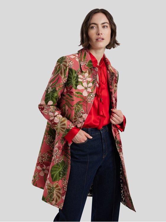 Bild von Mantel mit Blumen-Print