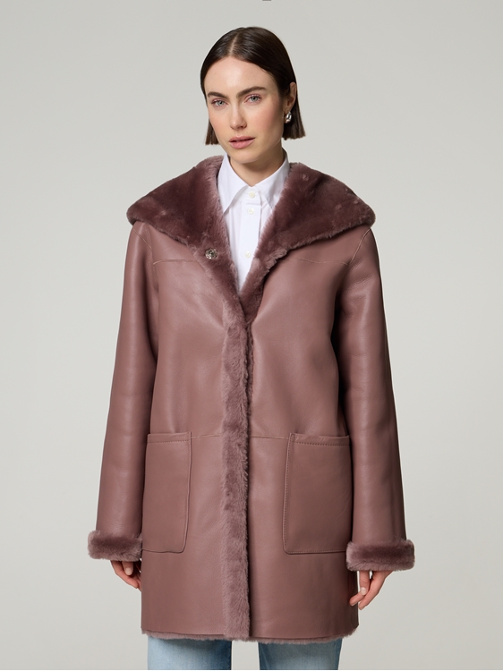 Bild von Reversibler Ledermantel DAPHNE