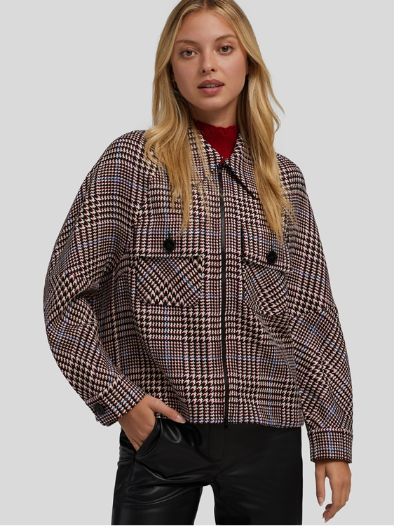 veste motif pied de poule