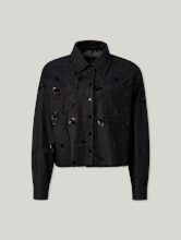 Bild von Jeansjacke mit Pailletten