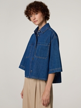 Image sur Blouse à manches courtes en denim ENZA