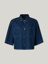 Image sur Blouse à manches courtes en denim ENZA