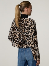 Bild von Jacke aus Fake-Fur mit Leo-Print