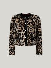 Bild von Jacke aus Fake-Fur mit Leo-Print
