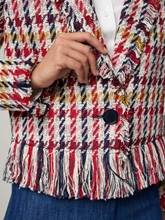 Bild von Blazer aus Tweed mit Fransen