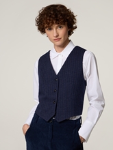 Bild von Gilet mit Nadelstreifen BUL NAVY