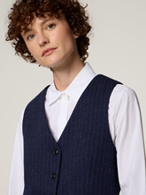 Bild von Gilet mit Nadelstreifen BUL NAVY