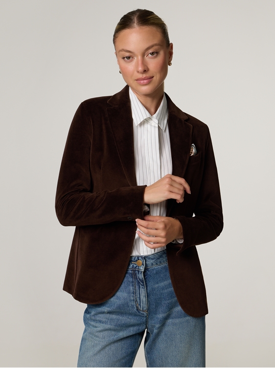 Image sur Blazer en velours à la coupe slim CORTECCIA