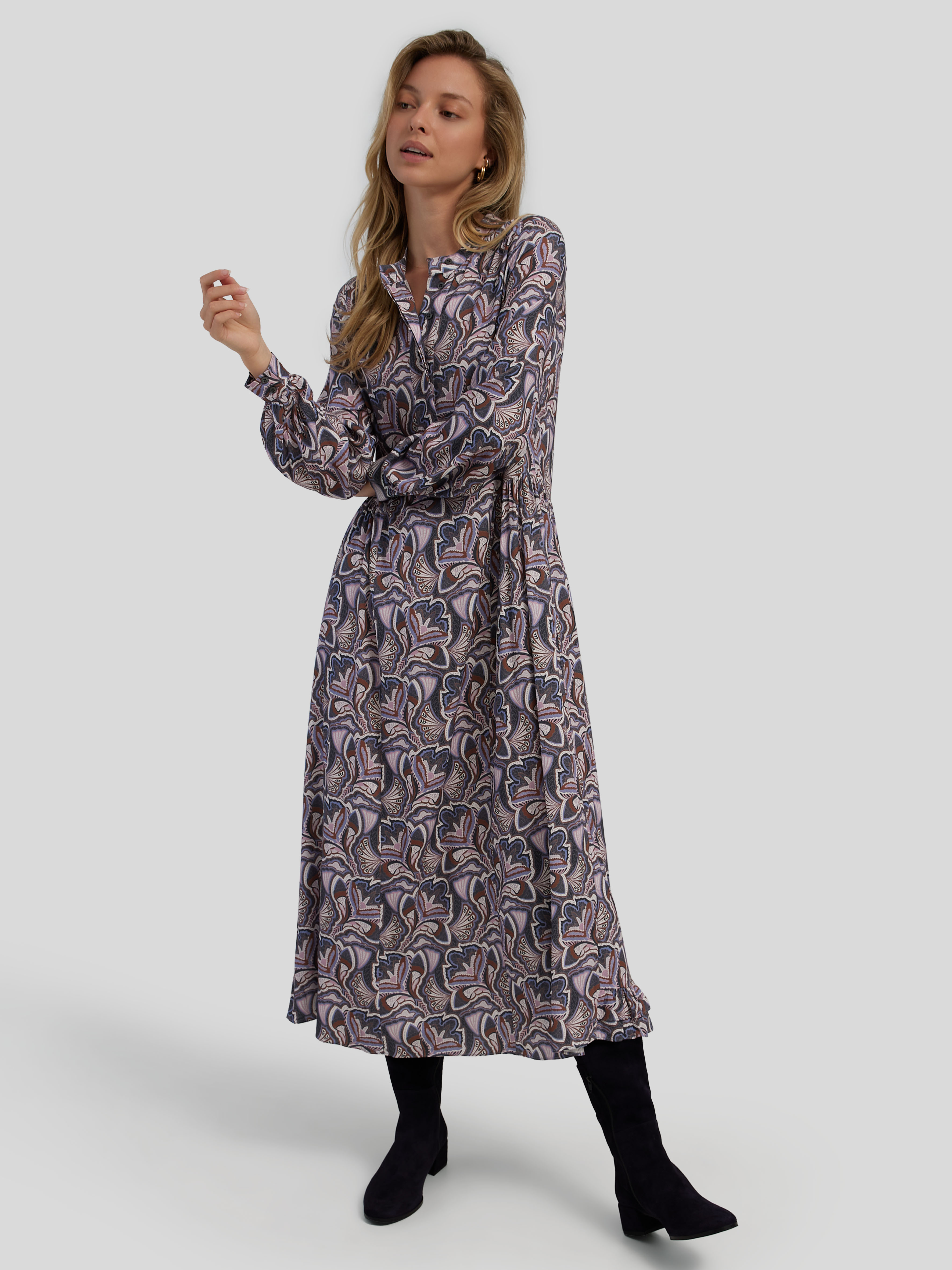 maxikleid mauve