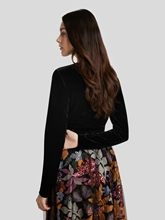 Bild von Samtshirt in Wickeloptik