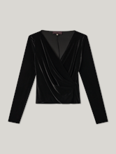 Bild von Samtshirt in Wickeloptik