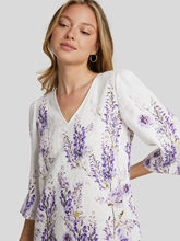 Bild von Leinenkleid mit Floral Print