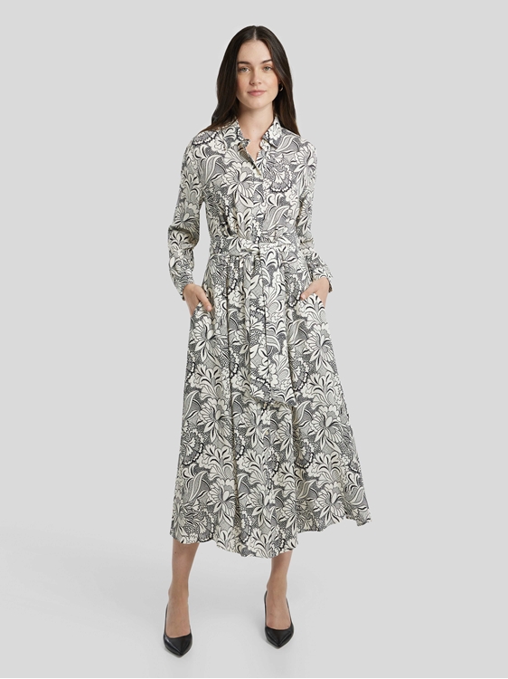 Image sur Robe midi imprimée