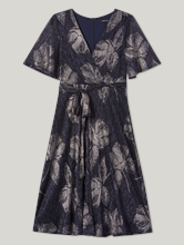 Image sur Robe midi imprimé pailleté