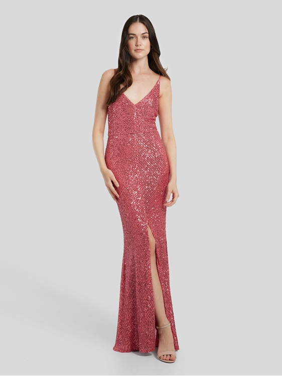 abendkleid mit pailletten