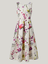 Image sur Robe midi avec imprimé floral