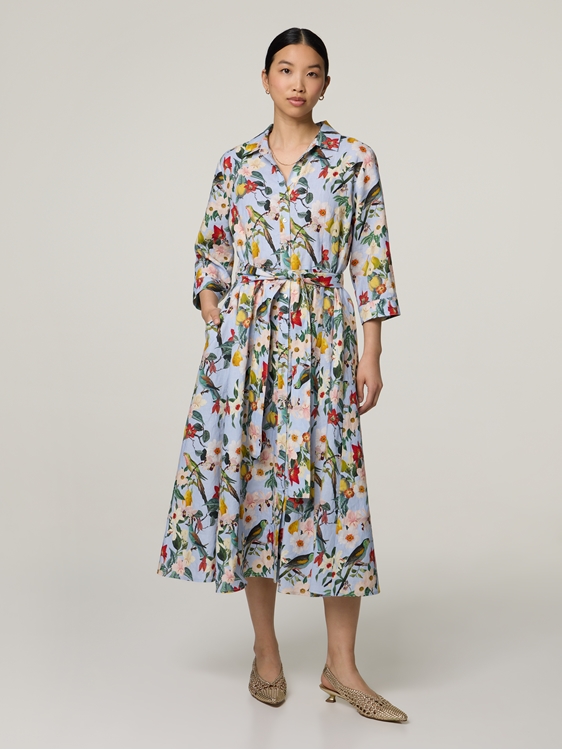 Image sur Leinen Midi Printkleid