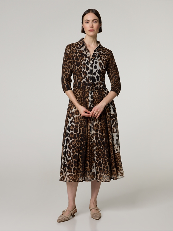 Image sur Robe midi imprimée AUDREY