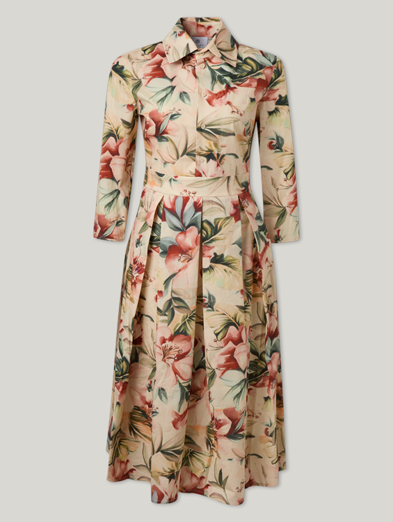 Image sur Robe midi avec imprimé floral