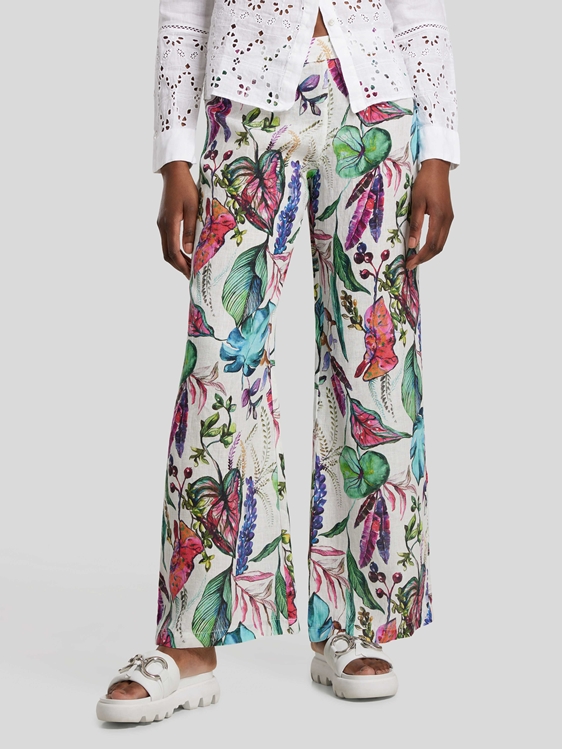 Image sur Pantalon en lin imprimé