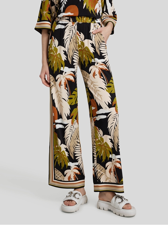 Image sur Pantalon Palazzo imprimé de la jungle