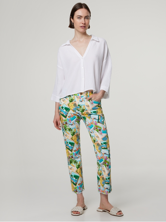 Bild von Jeans mit Print CLAIRE CROPPED