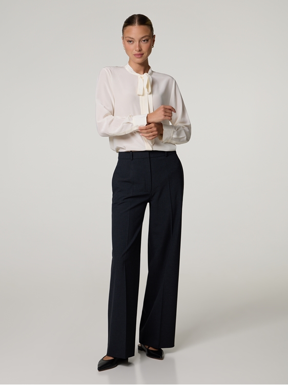 Bild von Bundfaltenhose mit Nadelstreifen