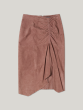 Bild von Midijupe aus Veloursleder