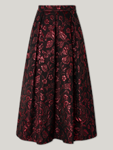 Bild von Midijupe mit Muster RED