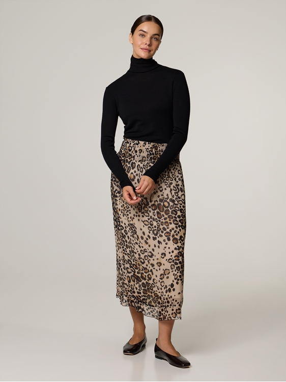 Image sur Midijupe avec imprimé léopard