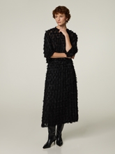 Image sur Jupe midi en jacquard à plumes VODIA