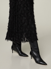 Image sur Jupe midi en jacquard à plumes VODIA